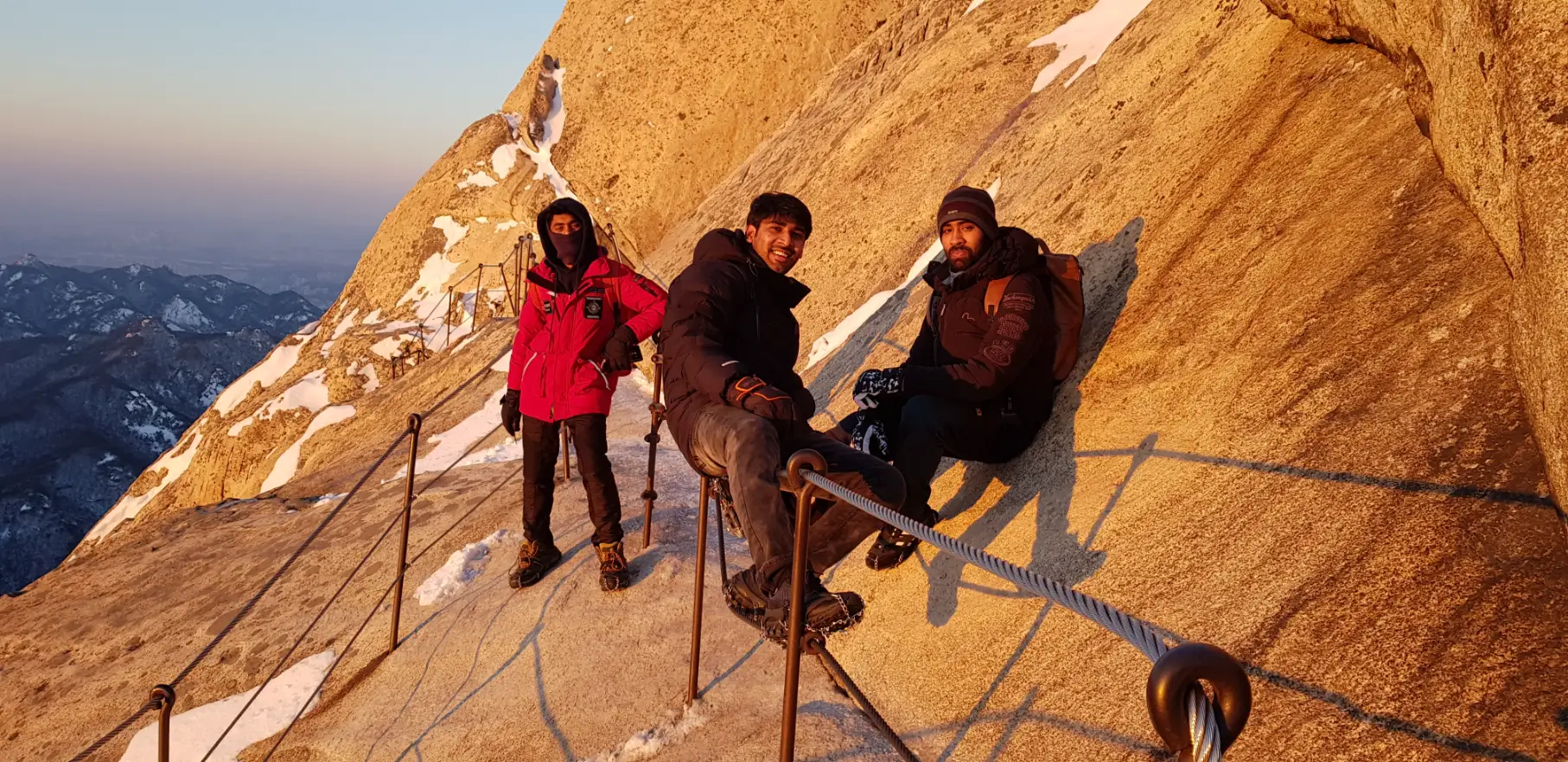 baegundae peak sunrising morning hiking  