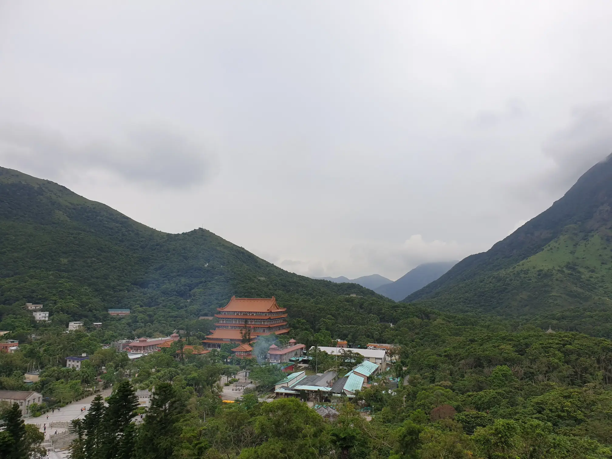 Po Lin Monastery village at tian tan big buddha 