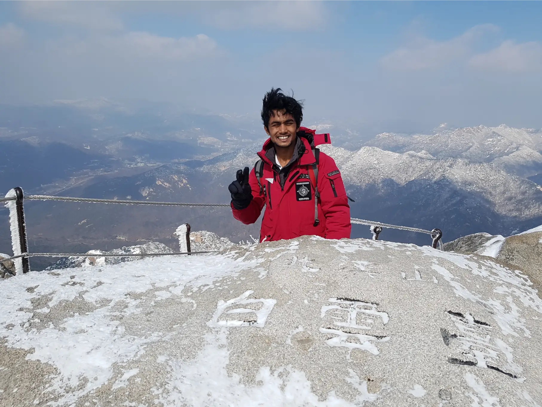 bukhansan baegundae winter  hiking to Baegundae Peak