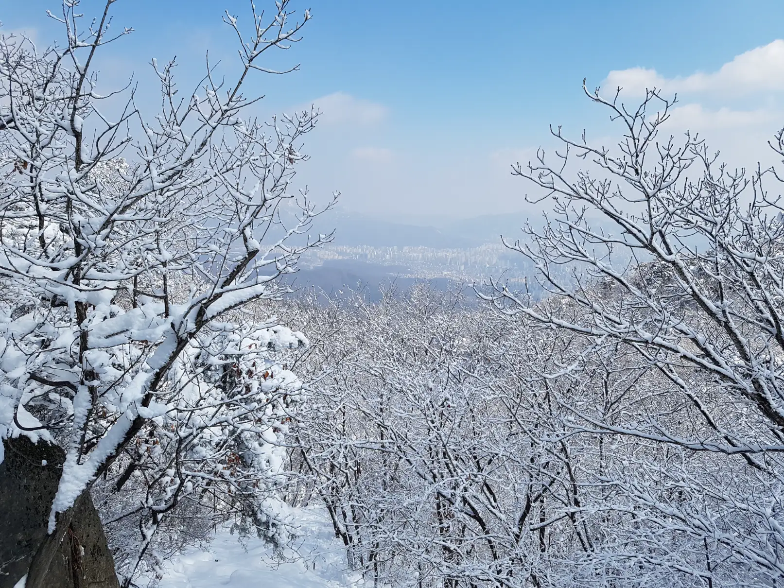 Bukhansan National Park winter view